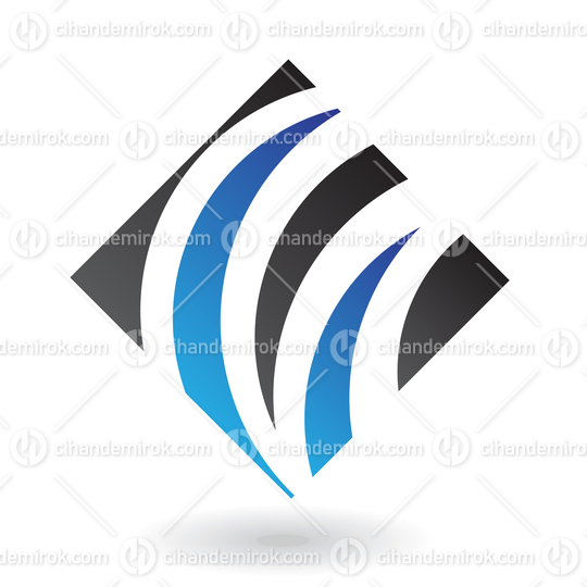 Blue and Black Grass Logo Icon