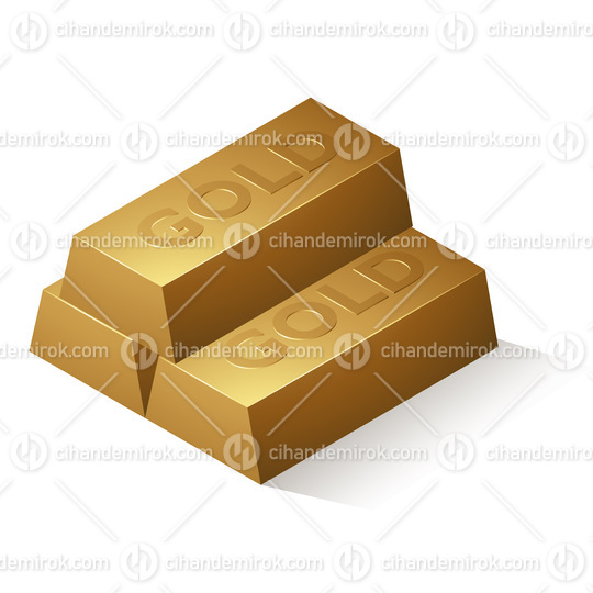 3 Gold Bars with Embossed Text