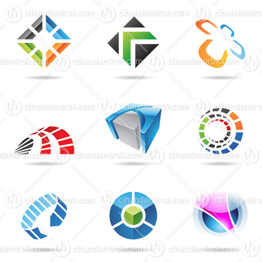 Abstract Colorful Geometrical Icon Set