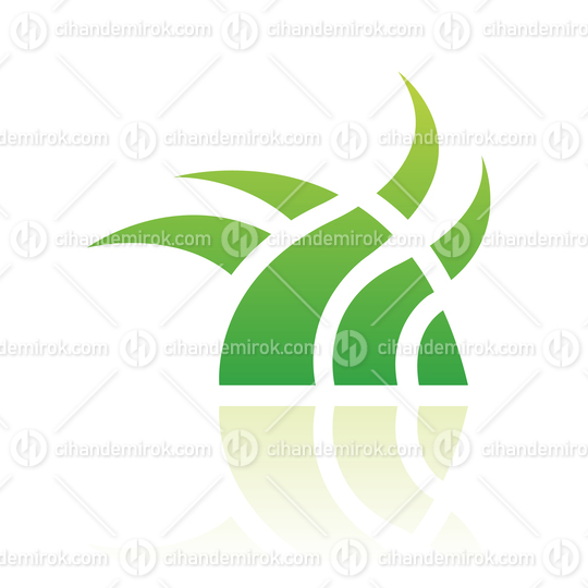 Abstract Green Grass Like Logo Icon