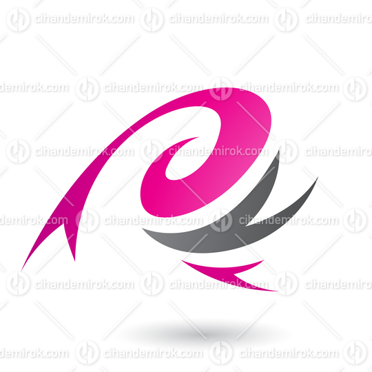 Abstract Magenta Wind and Twister Shape Vector Illustration