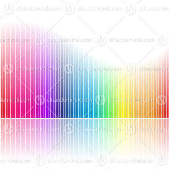 Abstract Rainbow Colored Bars Vector Illustration