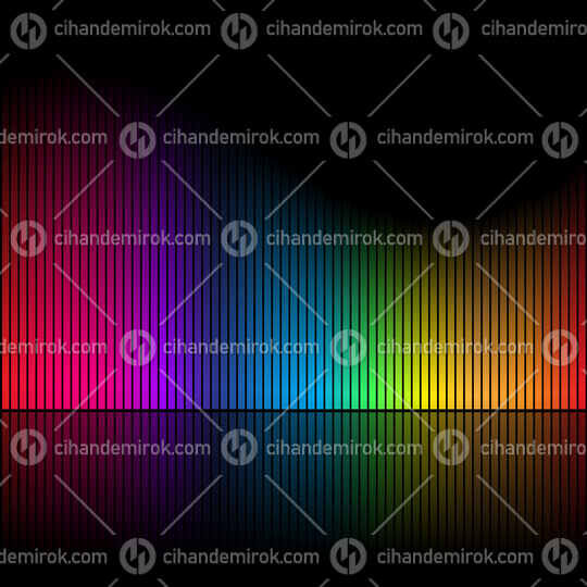 Abstract Rainbow Colored Bars Vector Illustration