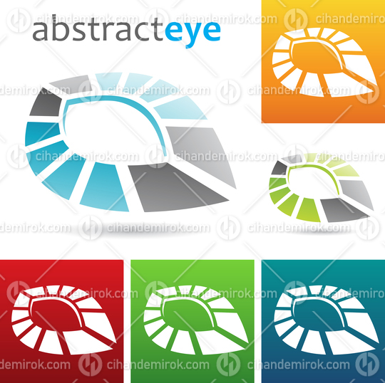 Abstract Striped Eye Icons