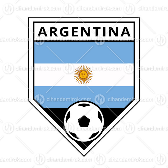 Argentina Angled Team Badge for Football Tournament