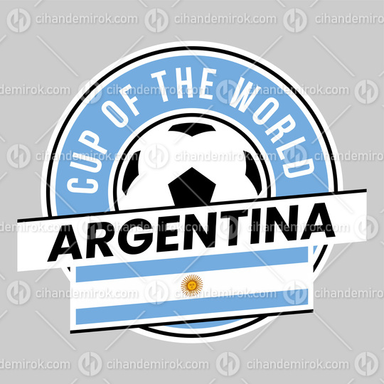 Argentina Team Badge for Football Tournament
