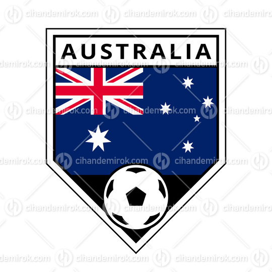 Australia Angled Team Badge for Football Tournament