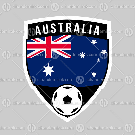 Australia Shield Team Badge for Football Tournament