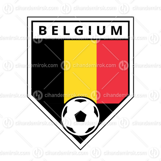 Belgium Angled Team Badge for Football Tournament