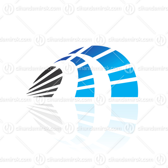 Black and Blue Abstract Crest Like Logo Icon