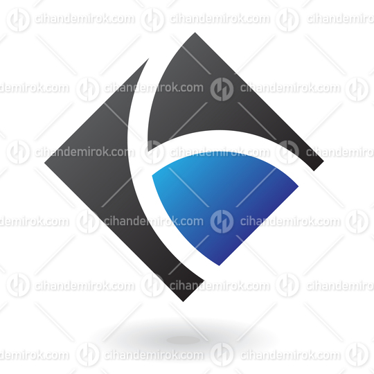 Black and Blue Diamond Logo Icon