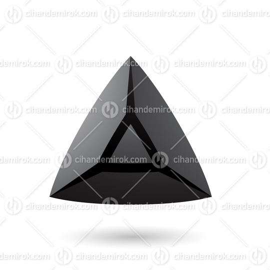 Black and Bold 3d Pyramid Vector Illustration