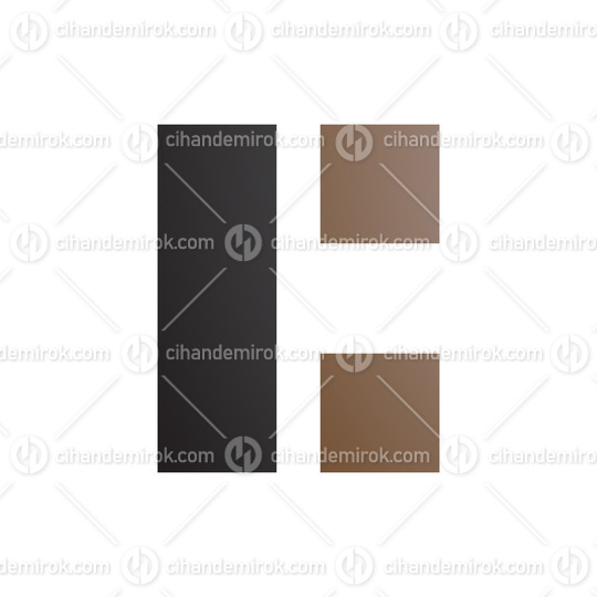 Black and Brown Rectangular Letter C Icon