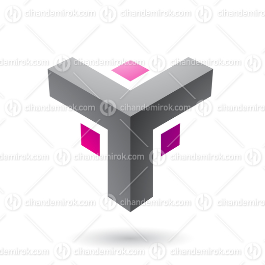 Black and Magenta Futuristic Corner Shape Vector Illustration