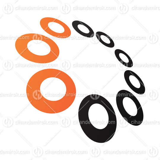 Black and Orange Abstract Circle Shapes Logo Icon - Bundle No: 122