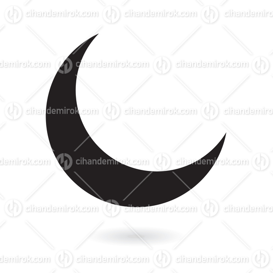 Black Crescent Moon Icon