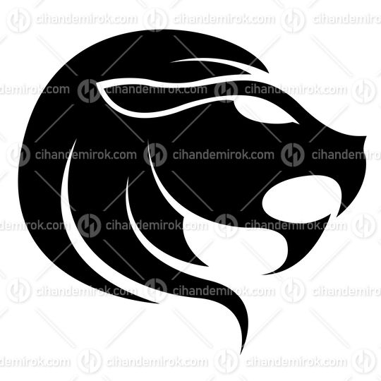 Black Curvy Leo Zodiac Star Sign