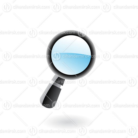 Black Glossy Magnifier Icon
