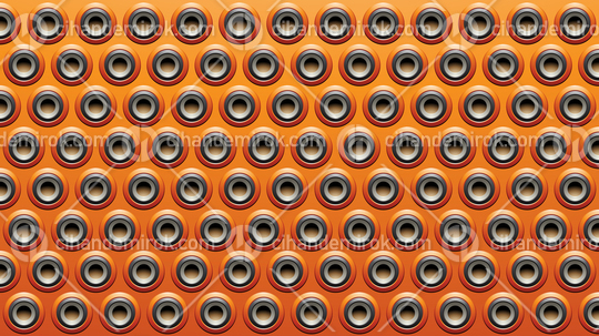 Black Grey and Orange Embossed Round Loudspeaker Background