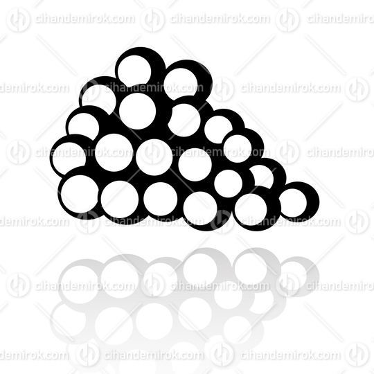 Black Line Art Grapes Icon