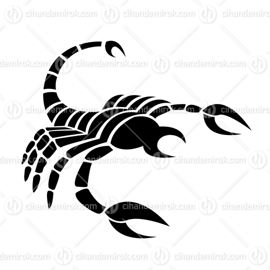 Black Scorpio Zodiac Sign with a Scorpion Icon