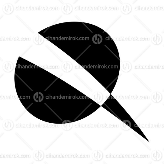Black Screw Shaped Letter Q Icon