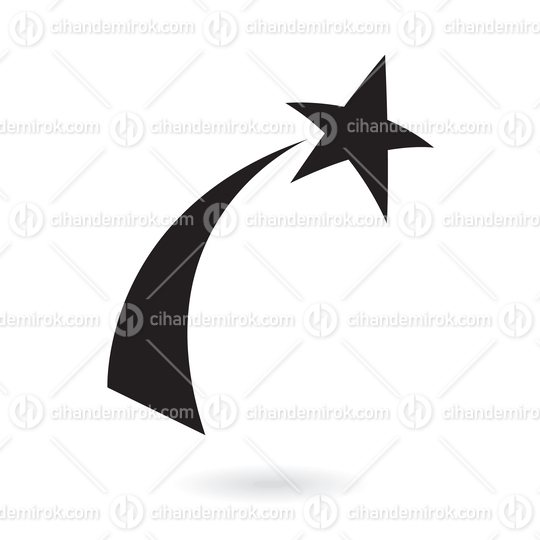 Black Shooting Star Icon