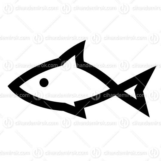 Black Simplistic Fish Icon