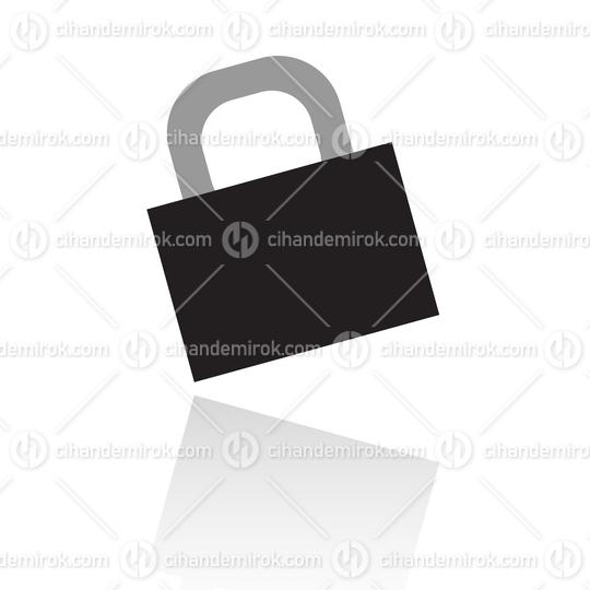 Black Simplistic Locked Padlock Symbol