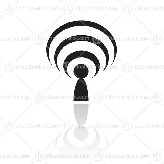 Black Simplistic Podcast Symbol