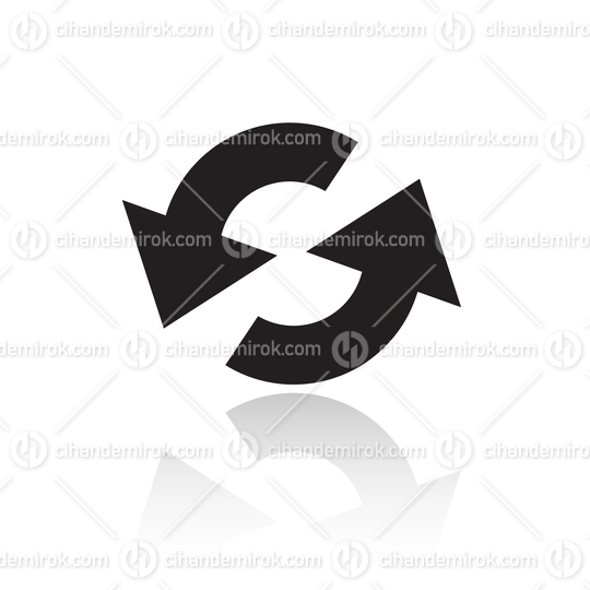 Black Simplistic Refresh Symbol