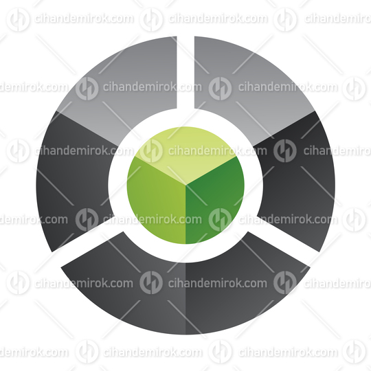 Black Sphere with a Green Core Logo Icon - Bundle No: 003