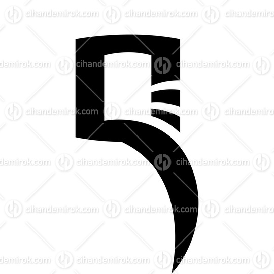 Black Square Shaped Letter Q Icon