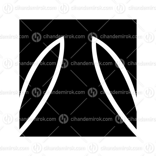 Black Square Shaped Letter T Icon