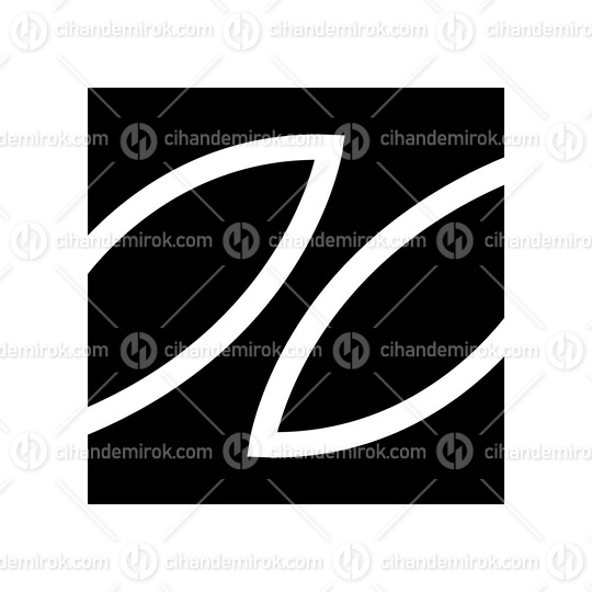 Black Square Shaped Letter Z Icon