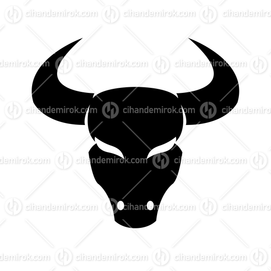 Black Taurus Zodiac Sign with a Bull Icon