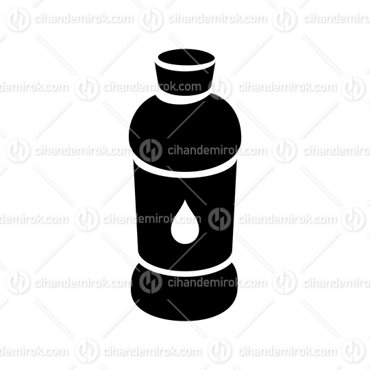 Black Water Icon isolated on a White Background Vector Illustration