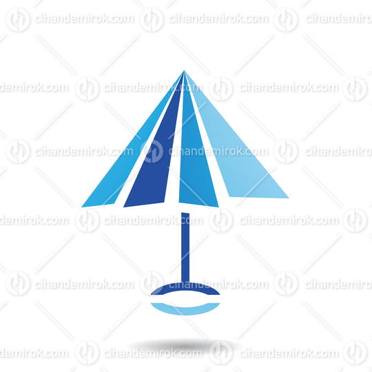 Blue Abstract Simplistic Umbrella Icon