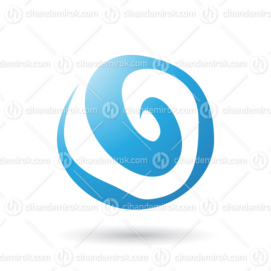 Blue Abstract Swirly Circle Icon