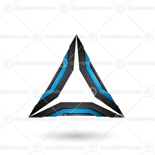 Blue and Black Mechanic Triangle Vector Illustration