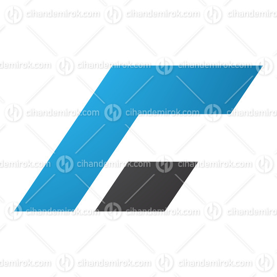 Blue and Black Rectangular Italic Letter C Icon