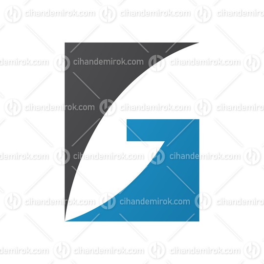 Blue and Black Rectangular Letter G Icon