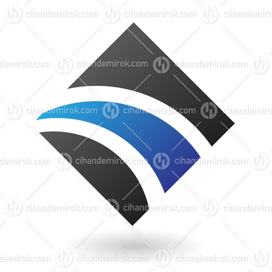 Blue and Black Spiky Diamond Logo Icon