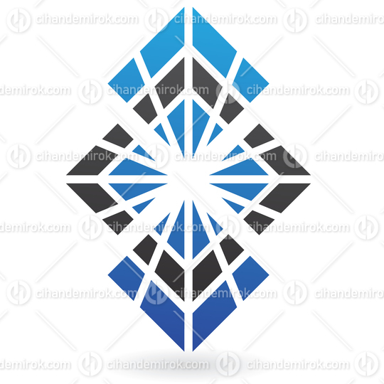 Blue and Black Square Abstract Spider Web Logo Icon