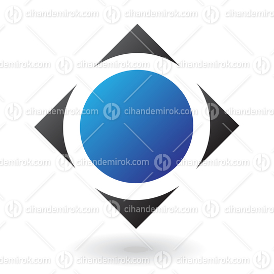 Blue and Black Square Circle Logo Icon
