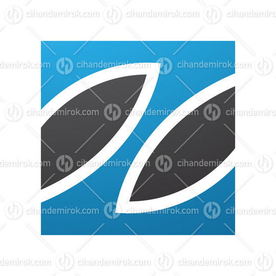 Blue and Black Square Shaped Letter Z Icon