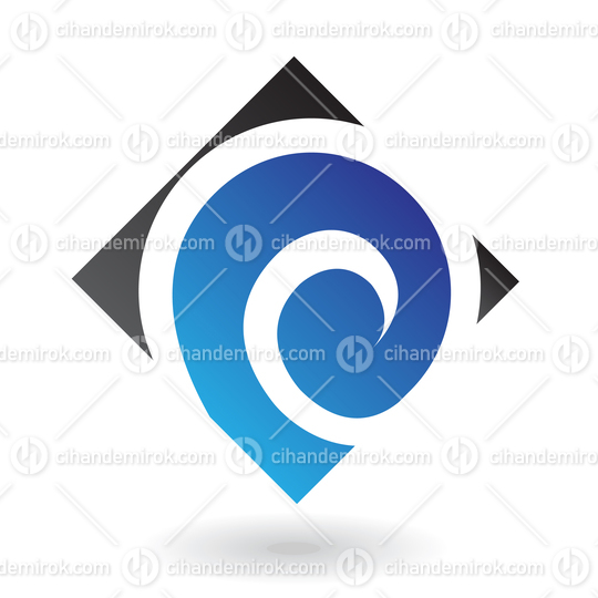 Blue and Black Swirl Logo Icon