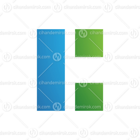 Blue and Green Rectangular Letter C Icon