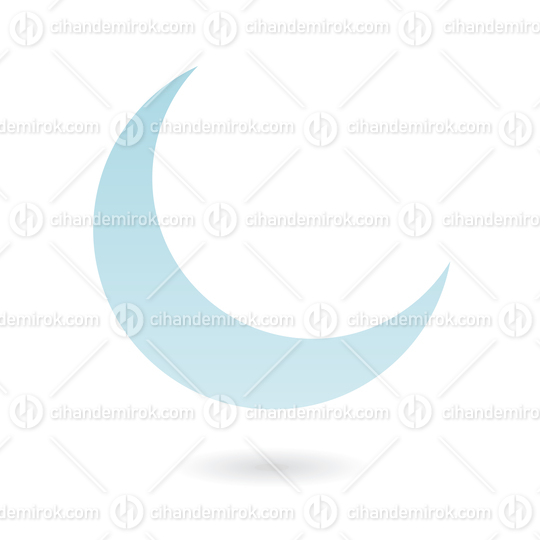 Blue Crescent Moon Icon