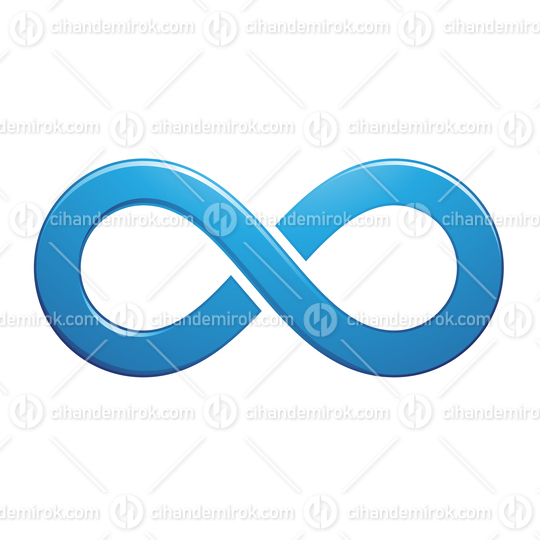 Blue Embossed Infinity Symbol